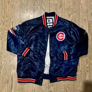 Chicago Cubs Starter Satin Baseball Jacket